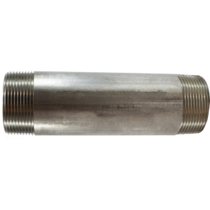 Midland Industries 48152 Welded Pipe Nipple, 1-1/2 in MPT x 1-1/2 in MPT, 9 in L, Stainless Steel, SCH 40 Schedule