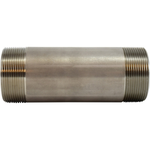 Midland Industries 48170 Welded Pipe Nipple, 2 in MPT x 2 in MPT, 8 in L, Stainless Steel, SCH 40 Schedule