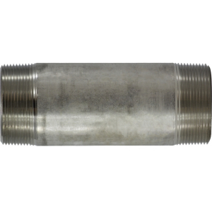 Midland Industries 49166 Welded Pipe Nipple, 2 in MPT x 2 in MPT, 5 in L, Stainless Steel, SCH 40 Schedule