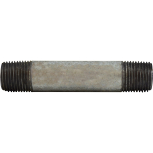Midland Industries 56247 Welded Pipe Nipple, 1/2 in MPT x 1/2 in MPT, 72 in L, Steel, Galvanized, SCH 40 Schedule