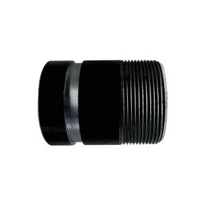 Midland Industries 57223TV Seamless Pipe Nipple, 4 in Threaded x 4 in Grooved, 4 in L, Steel, Black, SCH 40 Schedule