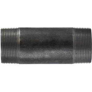 Midland Industries 57186 Welded Pipe Nipple, 2-1/2 in MPT x 2-1/2 in MPT, 5-1/2 in L, Steel, Black, SCH 40 Schedule