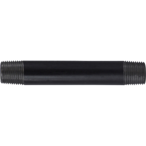 Midland Industries 57431 Welded Pipe Nipple, 3/8 in MPT x 3/8 in MPT, 24 in L, Steel, Black, SCH 40 Schedule