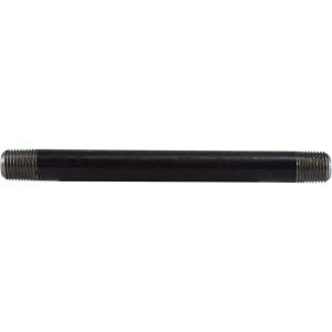 Midland Industries 59006SMLS Seamless Pipe Nipple, 1/8 in MPT x 1/8 in MPT, 3-1/2 in L, Steel, Black, 300 lb