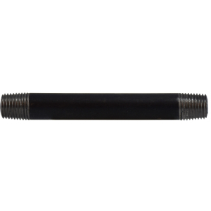 Midland Industries 59024SMLS Seamless Pipe Nipple, 1/4 in MPT x 1/4 in MPT, 3 in L, Steel, Black, SCH 80 Schedule