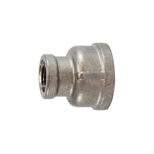Midland Industries 62447 Reducing Coupling, 1-1/2 in FPT x 1/2 in FPT, Stainless Steel, 150 lb