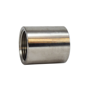 Midland Industries 63416B Outside Diameter Machine Coupling, 1-1/4 in FPT x 1-1/4 in FPT, Stainless Steel, 150 lb