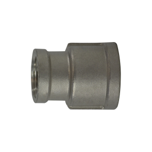 Midland Industries 63447 Reducing Coupling, 1-1/2 in FPT x 1/2 in FPT, Stainless Steel, 150 lb