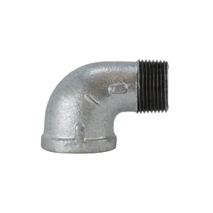 Midland Industries 64171 90 deg Street Elbow, 4 in MPT x 4 in FPT, Iron, Galvanized, 150 lb