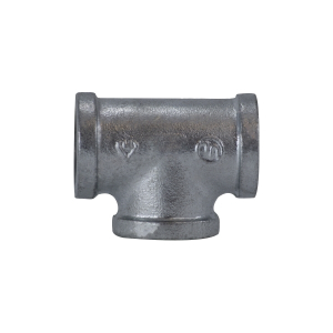 Midland Industries 64258 Pipe Tee, 2 in FPT x 2 in FPT x 2 in FPT, Iron, Galvanized, 150 lb