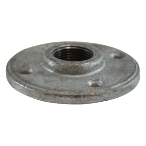Midland Industries 64695 Round Floor Flange, 1-1/4 in FPT, Iron, Galvanized, 150