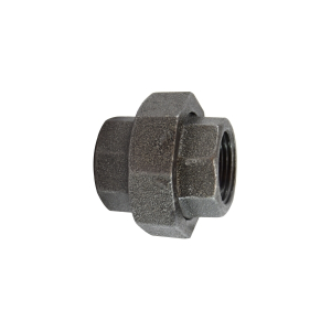 Midland Industries 65601 Union, 1/4 in FPT x 1/4 in FPT, Iron, Black, 150 lb