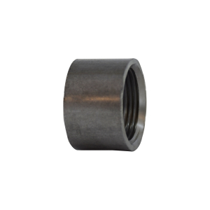 Midland Industries 65772H Half Merchant Coupling, 3/8 in FPT x 3/8 in Butt Weld, Steel, Black