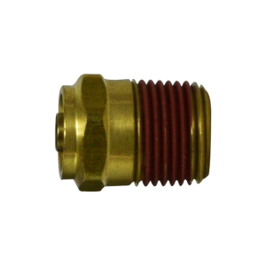 Midland Industries 680604 Straight Connector, 3/8 in Tube OD x 1/4 in Male NPTF, Brass