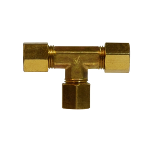 Midland Industries 700064-03 Tee, 3/16 in Compression x 3/16 in Compression x 3/16 in Compression, Brass