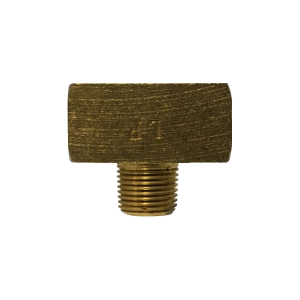 Midland Industries 706131-06 Barstock Tee, 3/8 in FPT x 3/8 in MPT x 3/8 in FNPT, Brass