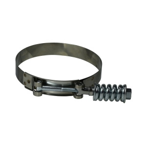 Midland Industries 844338 Spring Loaded T-Bolt Hose Clamp, 3.38 in Minimum Clamp Diameter, 300 Stainless Steel, 3/4 in W