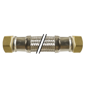 Midland Industries 924118 Washing Machine Connector, 18 in L, Stainless Steel, Heavy Duty Brass Inserts