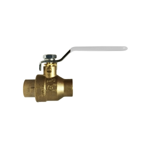 Midland Industries 941168LF Ball Valve, 2 in Nominal, Sweat x Sweat, 600 psi WOG Pressure, -40 to 365 deg F