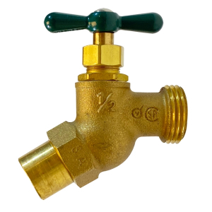 Midland Industries 942123LF Heavy-Duty Hose Bibb No Kink Valve, 3/4 x 1/2 in Nominal, Cast Brass Body