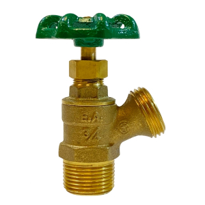 Midland Industries 942135LF Angle Hose Boiler Drain Valve, 3/4 in Nominal Pipe, MIP, Lead-Free Brass Body
