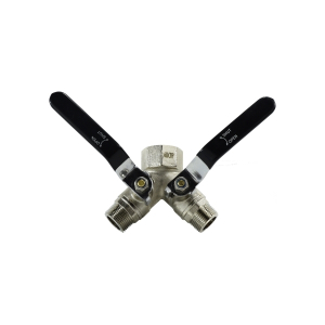 Midland Industries 947125 Wye Non-Vented Ball Valve, 1 x 3/4 in Nominal, FIP x MIP, 3-Way -Port/Way