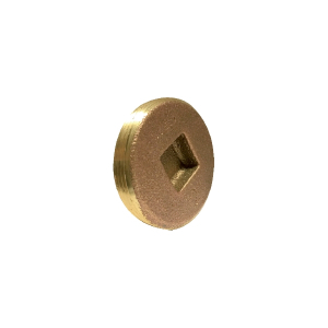 Midland Industries 970313 Countersunk Head Cleanout Plug, 6 in MPT, Brass