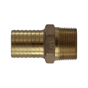 Midland Industries 973948 Hex Adapter, 1-1/2 in Hose Barbed x 1-1/2 in MIP, Bronze