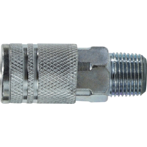 Midland Industries 98825 Industrial Interchange Male Coupler, 3/8-in Body, 1/2-in Male NPT, Steel