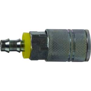 Midland Industries 98842 Industrial Interchange Push-On Hose Coupler, 3/8-in Body, 3/8-in Push-On Hose Barb, Steel