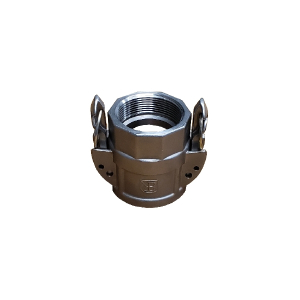 Midland Industries CGDSL-200-SS1 Cam and Groove Self-Locking Crimplok Coupler, 2 in Type D x 2 in FPT, Stainless Steel