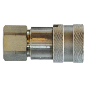 Midland Industries FF14F Flat Face Pipe Coupler, 1/4-in Body x 1/4-in Female NPT, Steel