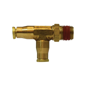 Midland Industries 20160 Swivel Run Tee, 1/8-in Push-to-Connect x 1/8-in Male NPTF x 1/8-in Push-to-Connect, Brass