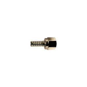 Midland Industries 34502 Hose Stem and Swivel Nut, 5/16 x 1/4 in Barbed x Female Flared, Stainless Steel, Chrome-Plated