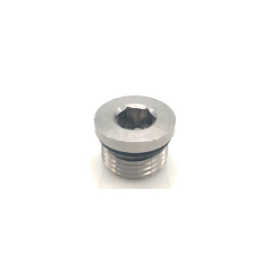 Midland Industries SS6408-HH-06 Countersunk Hex Head Plug, 3/8 in Male SAE ORB, Stainless Steel