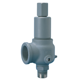Midwest Control 916BHGV01-AKE0150 1-1/2 x 2-1/2 Safety Valve 150 psi 2499 SCFM CS Body/SS Trim Viton Seat w/Cap