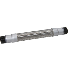 Midwest Control CFH-1012 1" x 12" MPT High Temp Flex Metal Hose with CS Fittings