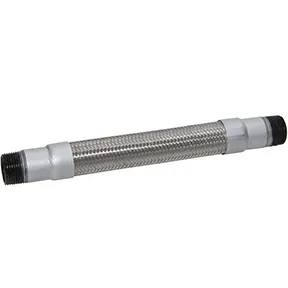 Midwest Control CFH-5012 1/2" x 12" MPT High Temp Flex Metal Hose with CS Fittings