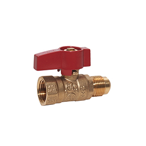 Midwest Control GBV-5050F 1/2" FPT x 1/2" Flare LP/Natural Gas Ball Valve 600 PSI