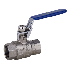 Midwest Control LBV-250 2-1/2" FPT Nickel-Plated Ball Valve w/Locking Handle 600 PSI