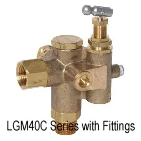 Midwest Control LGM40C-0904 Unloader Valve 1/2" Inverted Flare x 1/2" FPT 90D 95-115