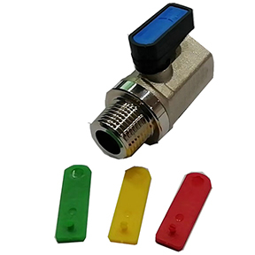 Midwest Control MVFP-25MHS 1/4" MPT x FPT Nickel-Plated Mini Valve w/Handle Inserts 250 PSI