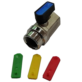 Midwest Control MVFP-38FHS 3/8" FPT Nickel-Plated Mini Valve w/Handle Inserts 250 PSI