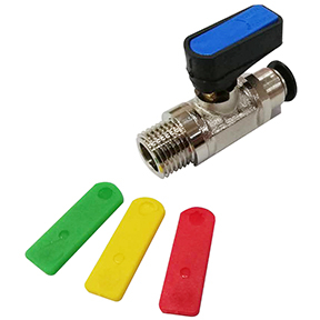 Midwest Control MVFP-50MTHS 1/2" MPT x Tube Nickel-Plated Mini Valve w/Handle Inserts 250 PSI