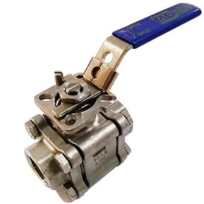 Midwest Control S3P2K-75 3/4" FPT316 SS 3PC Ball Valve w/Locking Handle 2000 PSI