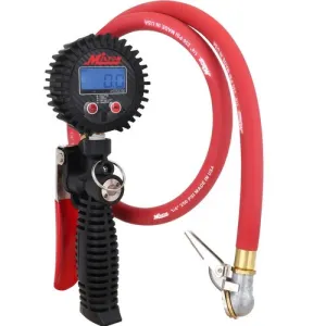 Milton 573D Pro Digital Tire Inflator/Pressure Pistol Grip Gauge - Ball Foot Air Chuck with Clip 36" Hose