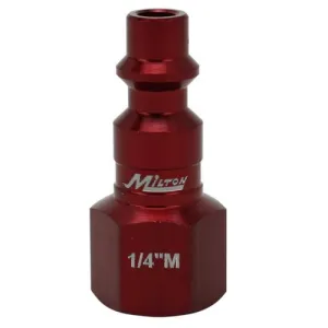 Milton 728MC-20 ColorFit M-Style Plug Red 1/4" FNPT