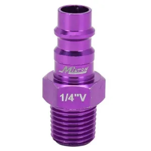 Milton 760VC-20 ColorFit HIGHFLOWPRO Plugs (V-Style Purple) - 1/4" Male NPT