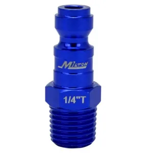Milton 783TC-20 ColorFit Plugs (T-Style Blue) - 1/4" Male NPT