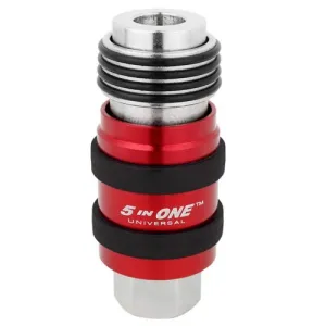 Milton S-1750 5 In ONE Universal Coupler with Safety Exhaust Quick-Connect 1/4" Female NPT - Patented